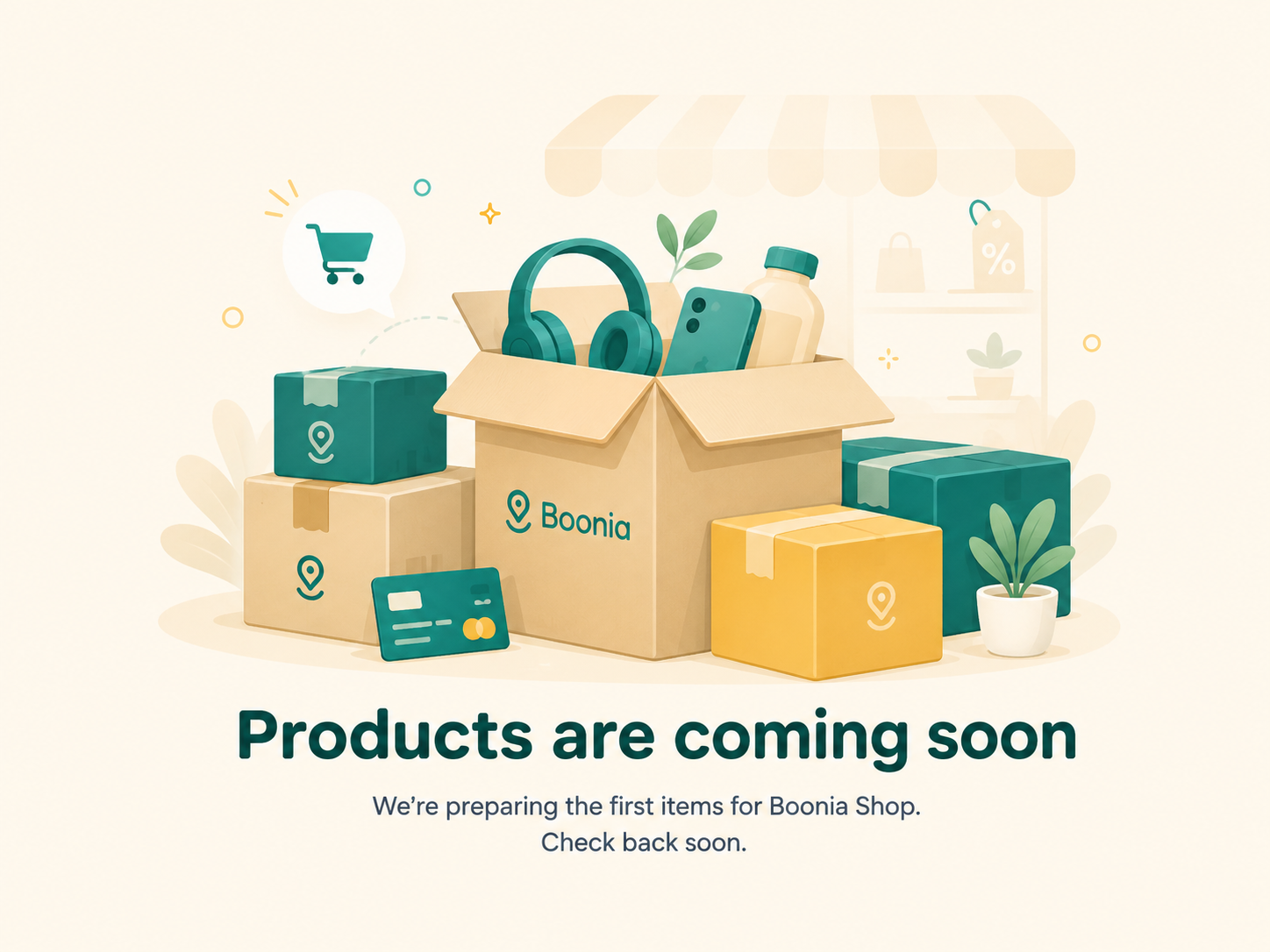 Boonia Shop products coming soon